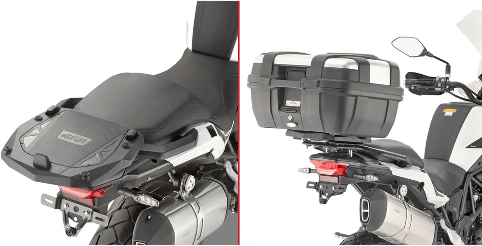 Monokey Black Tech Top Case - 40 Lt Technopolymer - Givi Compatible With Benelli Trk 502 (2021-2024)
