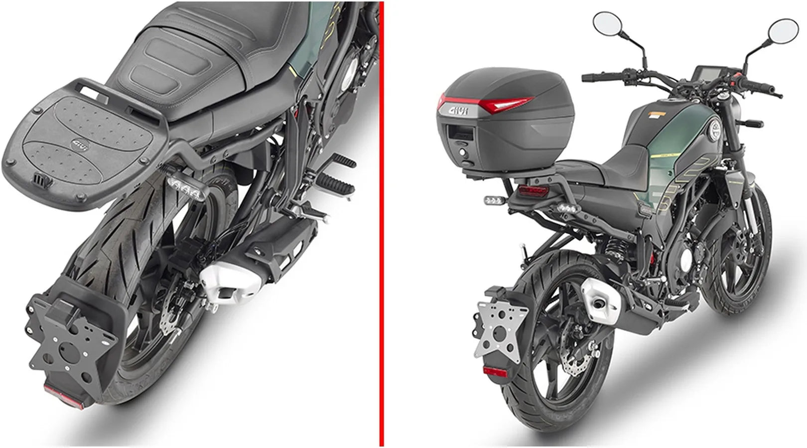 Monolock Black Top Case - 29 Lt Technopolymer - Givi Compatible With Benelli Leoncino 125 (2022-2024)