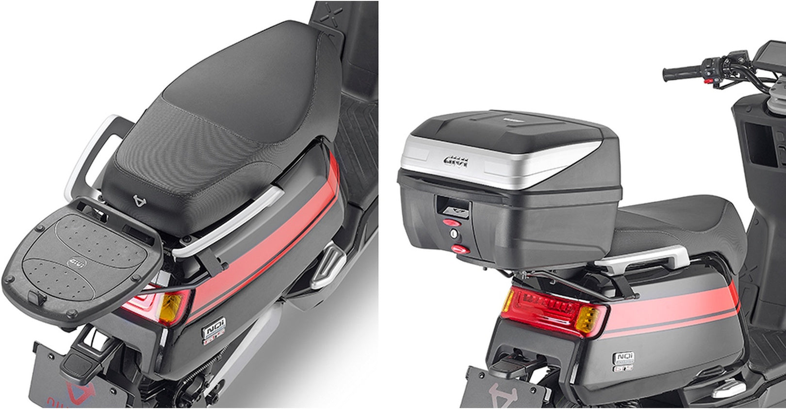 Monolock Vision Black Top Case - 34 Lt Vision Technopolymer - Givi Compatible With Niu Nqi (2019-2024)