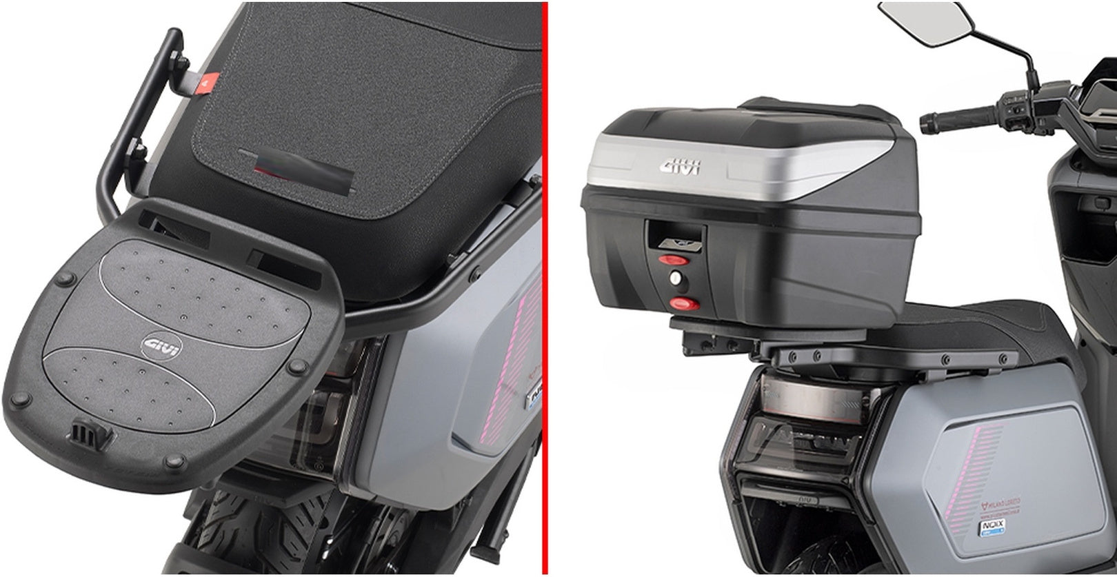 Monokey Maxia 5 Silver Top Case - 58 Lt Maxia 5 Technopolymer - Givi Compatible With Niu Nqix 500 (2025)