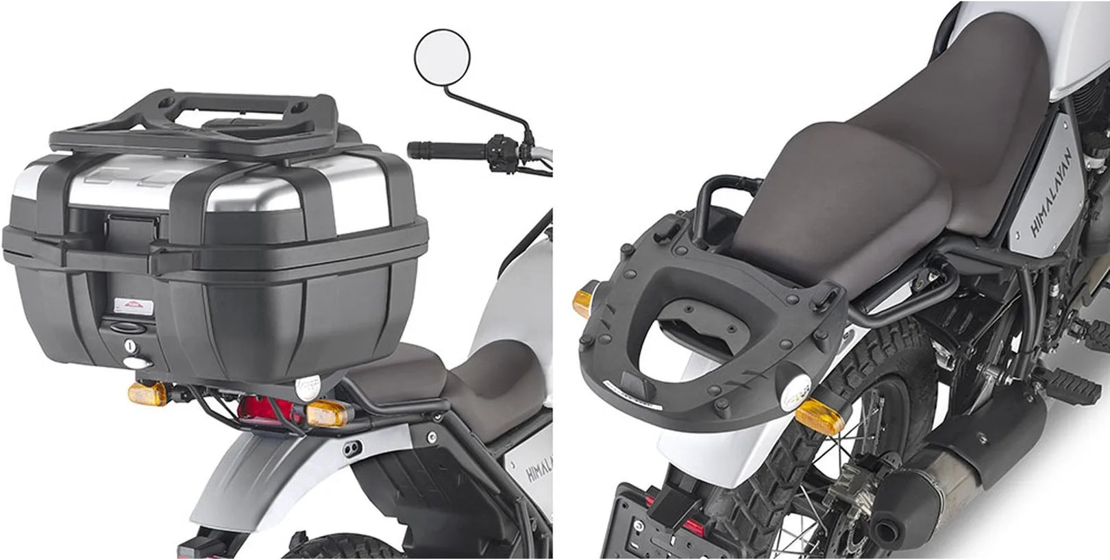 Monokey Arena Black Top Case - 45 Lt Arena Technopolymer - Givi Compatible With Royal Enfield Himalayan (2021-2023)