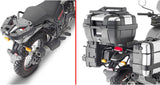 Monokey Carbon Look Top Case - 47 Lt Technopolymer - Givi Compatible With Royal Enfield Scram 411 (2022-2024)