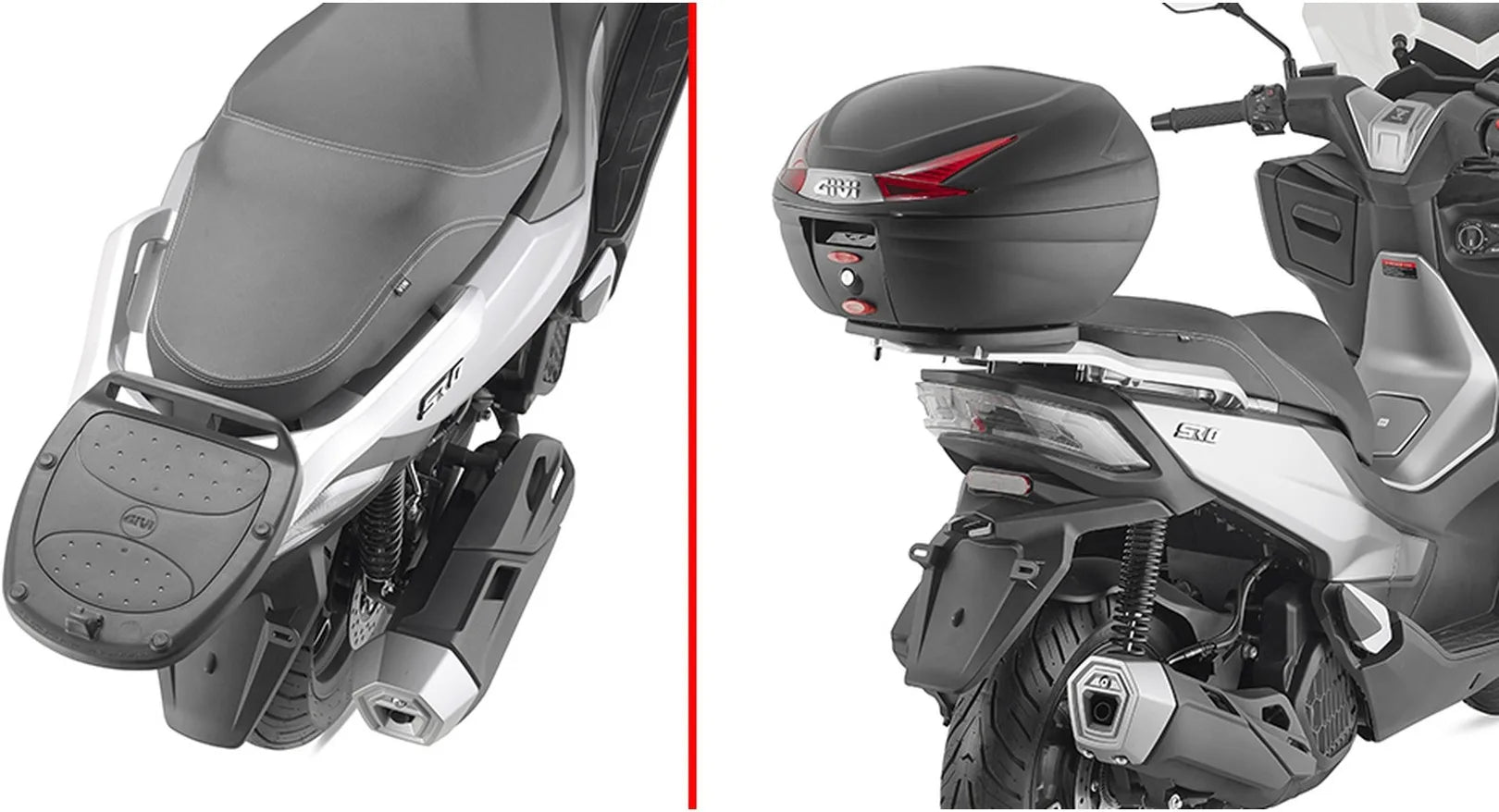 Monolock Black Tech Top Case - 29 Lt Technopolymer - Givi Compatible With Voge Sr1 125 (2023-2024)