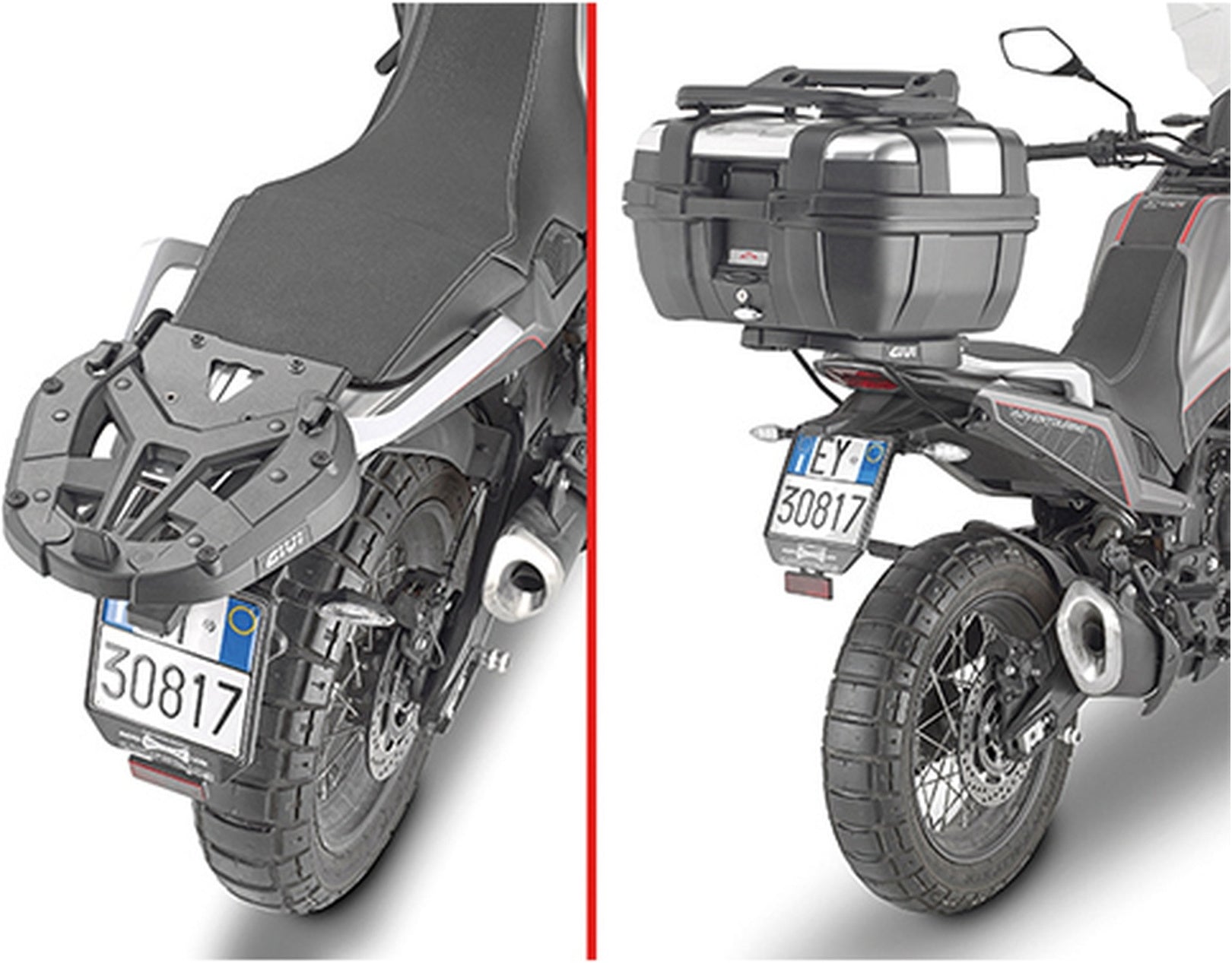 Monokey Arena Black Top Case - 45 Lt Arena Technopolymer - Givi Compatible With Moto Morini X-Cape 649 (2021-2024)