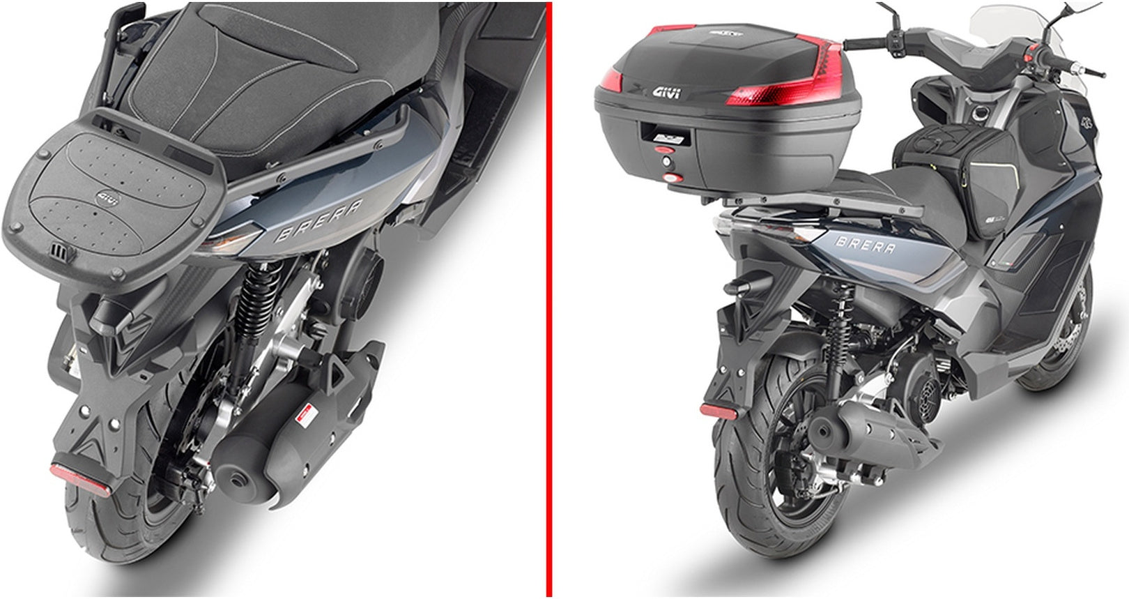 Monolock Black Top Case - 29 Lt Technopolymer - Givi Compatible With Kl Brera 125 - 300 (2022-2024)