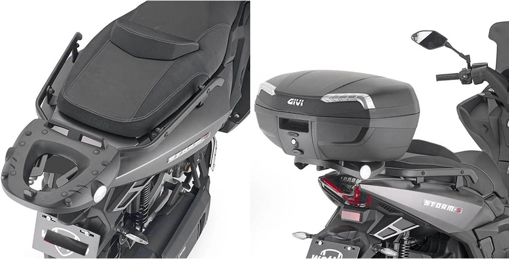 Monokey Animal Carrier Top Case - 33 Lt Nylon - Givi Compatible With Wottan Storm S 300 (2022-2024)