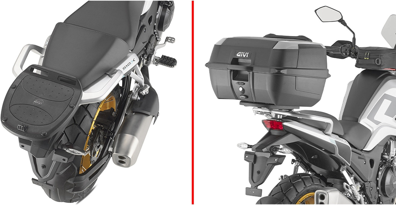 Monokey Trekker Aluminium Top Case - 52 Lt Trekker Aluminium - Givi Compatible With Kove Moto 510 X (2024)
