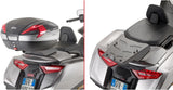 Monokey Maxia 5 Silver Top Case - 58 Lt Maxia 5 Technopolymer - Givi Compatible With Honda Gl 1800 Gold Wing (2018-2024)