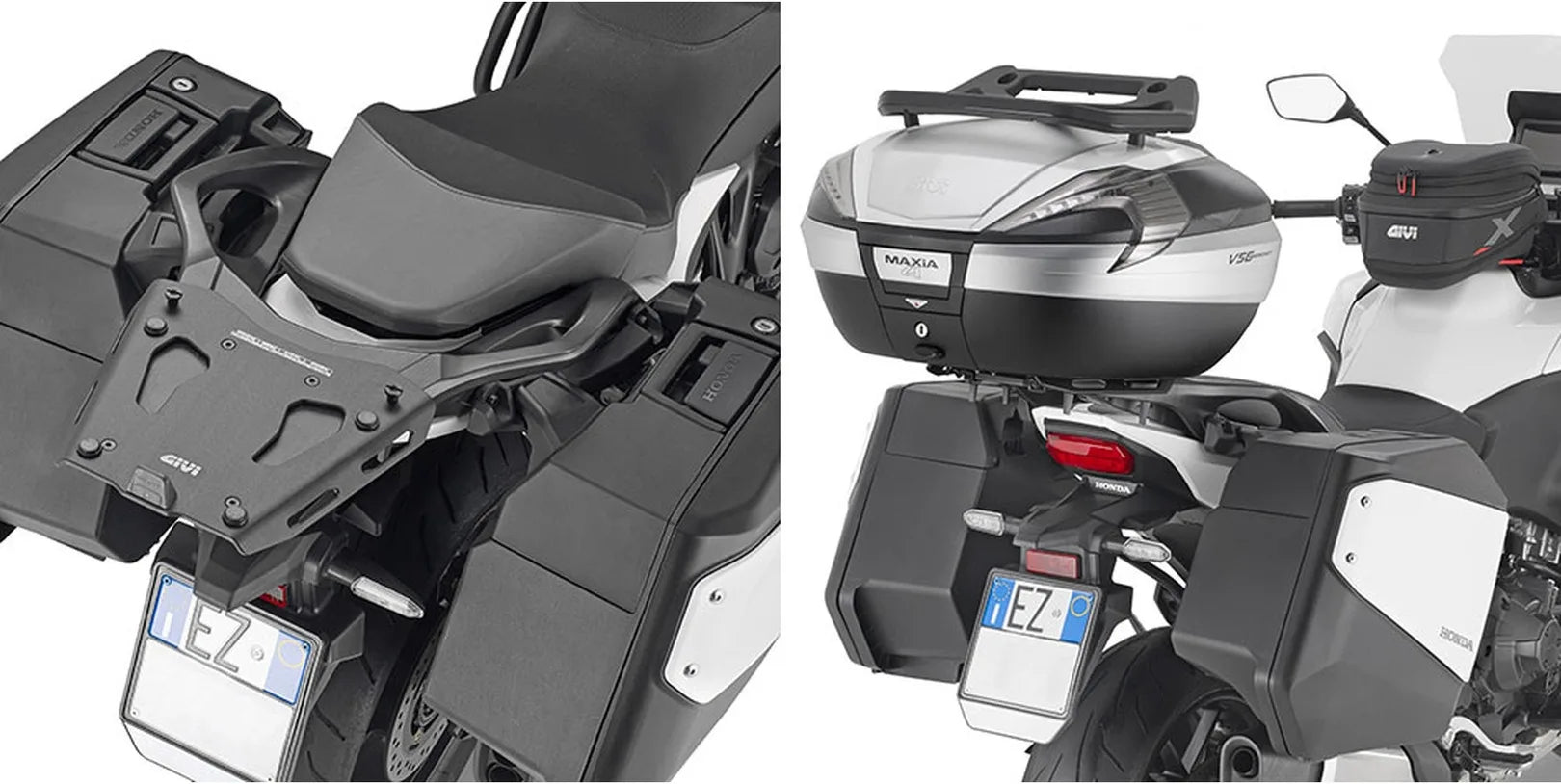 Monokey Trekker Black Aluminium Top Case - 52 Lt 6Kg Trekker Aluminium - Givi Compatible With Honda Nt 1100 (2022-2024)