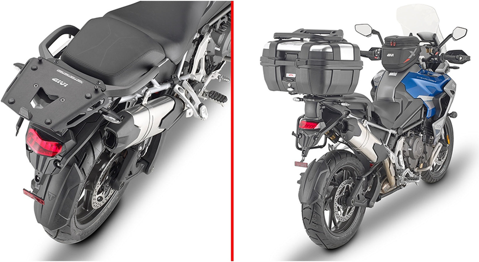 Monokey Trekker Outback Evo Smart Anodized Aluminium Top Case - 42 Lt Trekker Outback Evo Smart Anodized Aluminium - Givi Compatible With Triumph Tiger 1200 Gt Explorer (2022-2024)