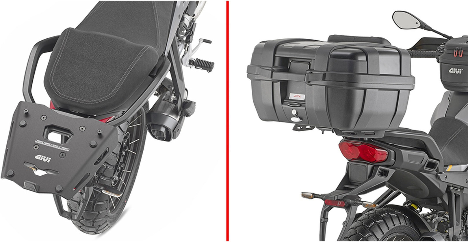 Monokey Trekker Dolomiti Black Aluminium Top Case - 46 Lt Trekker Dolomiti Aluminium - Givi Compatible With Moto Guzzi Stelvio 1000 (2024)
