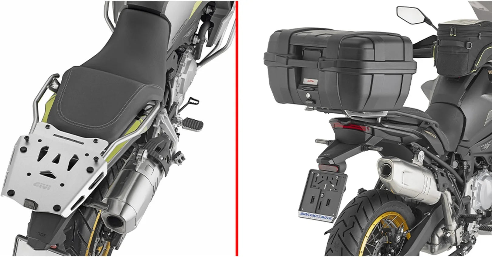Monokey Silver Tech Top Case - 47 Lt Technopolymer - Givi Compatible With Voge Valico 900 Dsx (2024)
