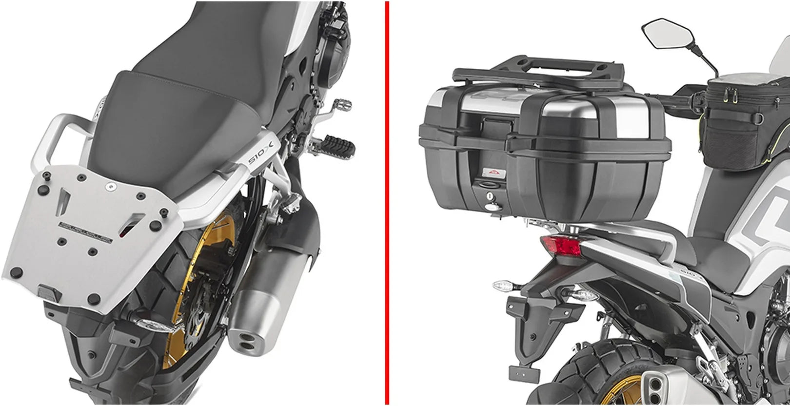Monokey Trekker Alaska Aluminium Top Case - 44 Lt 6Kg Trekker Alaska Aluminium - Givi Compatible With Kove Moto 510 X (2024)