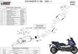 Complete Exhaust System Without Catalytic Converter And Without Sound Certification Speed Edge Stainless Steel Carbon - Mivv Compatible With Sym Max Sym Tl 500 (2020)