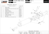 Non-Catalytic Exhaust Tip With Sound Certification Gp Steel Black - Mivv Compatible With Triumph Speed Triple (2007-2010)