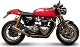Dual Exhaust System With Sound Certification Conical Stainless Steel - Termignoni Compatible With Triumph Truxton (2016-2020)