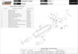 Non-Catalytic Exhaust Tip With Sound Certification Suono Steel Black Carbon - Mivv Compatible With Triumph Tiger 1050 (2007-2012)
