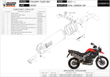 Exhaust Tip With Noise Certification Oval Titanium Carbon - Mivv Compatible With Triumph Tiger 800 (2011-2016)