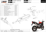 Exhaust Tip With Noise Certification Suono Stainless Steel Carbon - Mivv Compatible With Triumph Tiger 800 (2011-2016)