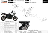 Catalytic Exhaust Tip With Sound Certification Oval Carbon Carbon - Mivv Compatible With Triumph Tiger 1050 Sport (2013-2016)