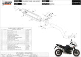 Catalytic Exhaust Tip With Sound Certification Suono Steel Black Carbon - Mivv Compatible With Triumph Tiger 1050 Sport (2013-2016)