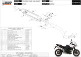 Catalytic Exhaust Tip With Sound Certification Suono Steel Black Carbon - Mivv Compatible With Triumph Tiger 1050 Sport (2013-2016)