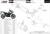 Exhaust Tip With Noise Certification Speed Edge Steel Black Carbon - Mivv Compatible With Triumph Tiger 1200 Explorer (2016-2020)