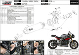 Exhaust Tip With Noise Certification Gp Steel Black - Mivv Compatible With Triumph Speed Triple (2016-2017)