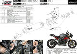 Exhaust Tip With Noise Certification Gp Steel Black - Mivv Compatible With Triumph Speed Triple (2016-2017)