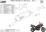 Exhaust Tip With Noise Certification Speed Edge Steel Black Carbon - Mivv Compatible With Triumph Tiger 900 - Gt - Pro (2021-2024)