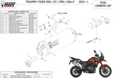 Exhaust Tip With Noise Certification Oval Carbon - Mivv Compatible With Triumph Tiger 900 - Gt - Pro (2021-2024)