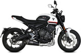 Complete Catalytic Exhaust System With Sound Certification Delta Race Steel Black Carbon - Mivv Compatible With Triumph Trident 660 (2021-2024)