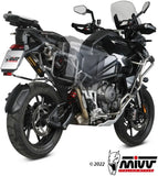 Exhaust Tip With Noise Certification Dakar Steel Black - Mivv Compatible With Triumph Tiger 1200 Gt - Rally (2021-2024)