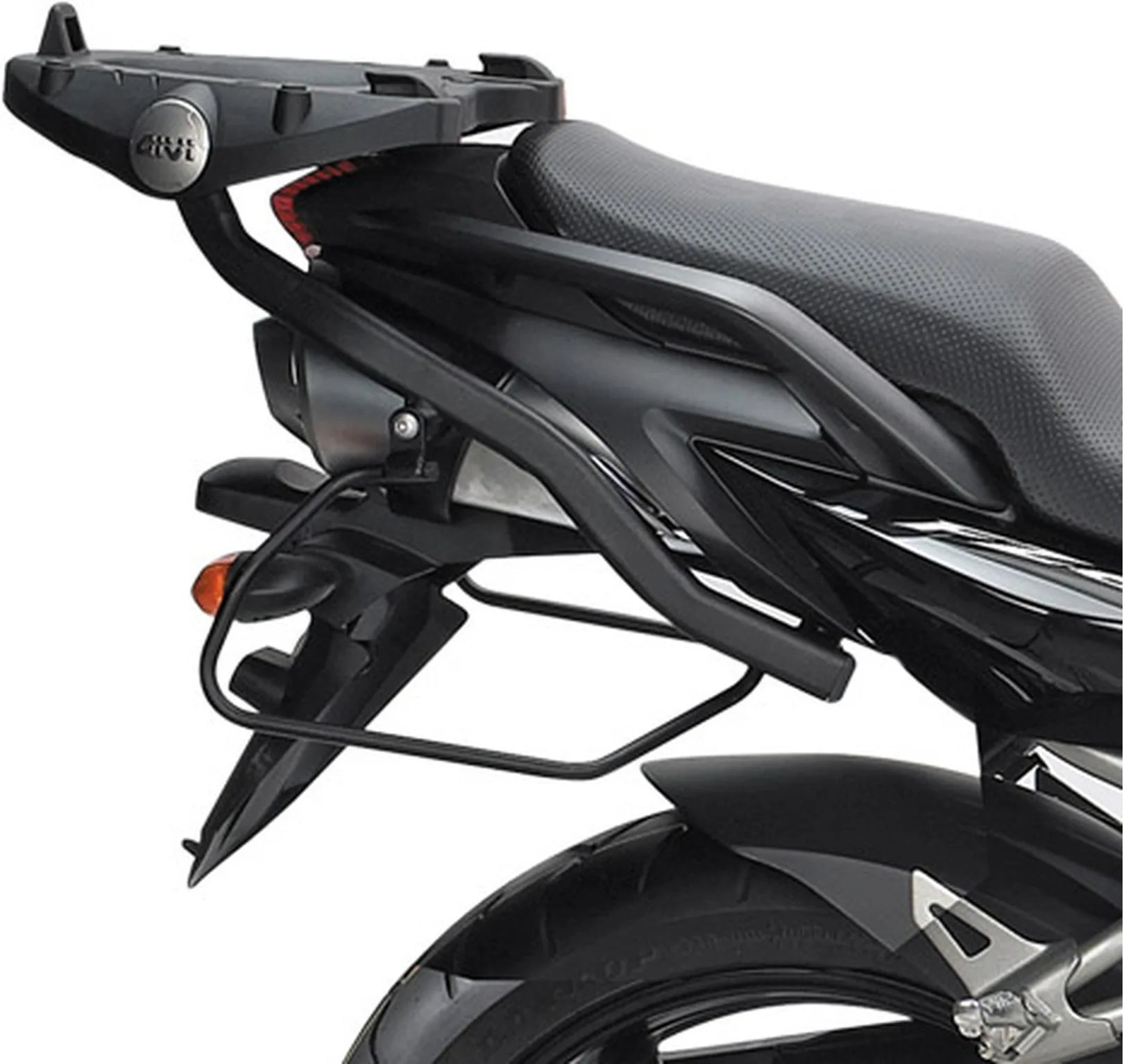 Black Top Case + Side Bags - 84 Lt Technopolymer - Givi Compatible With Yamaha Fz-6 - Fazer (2004-2006)