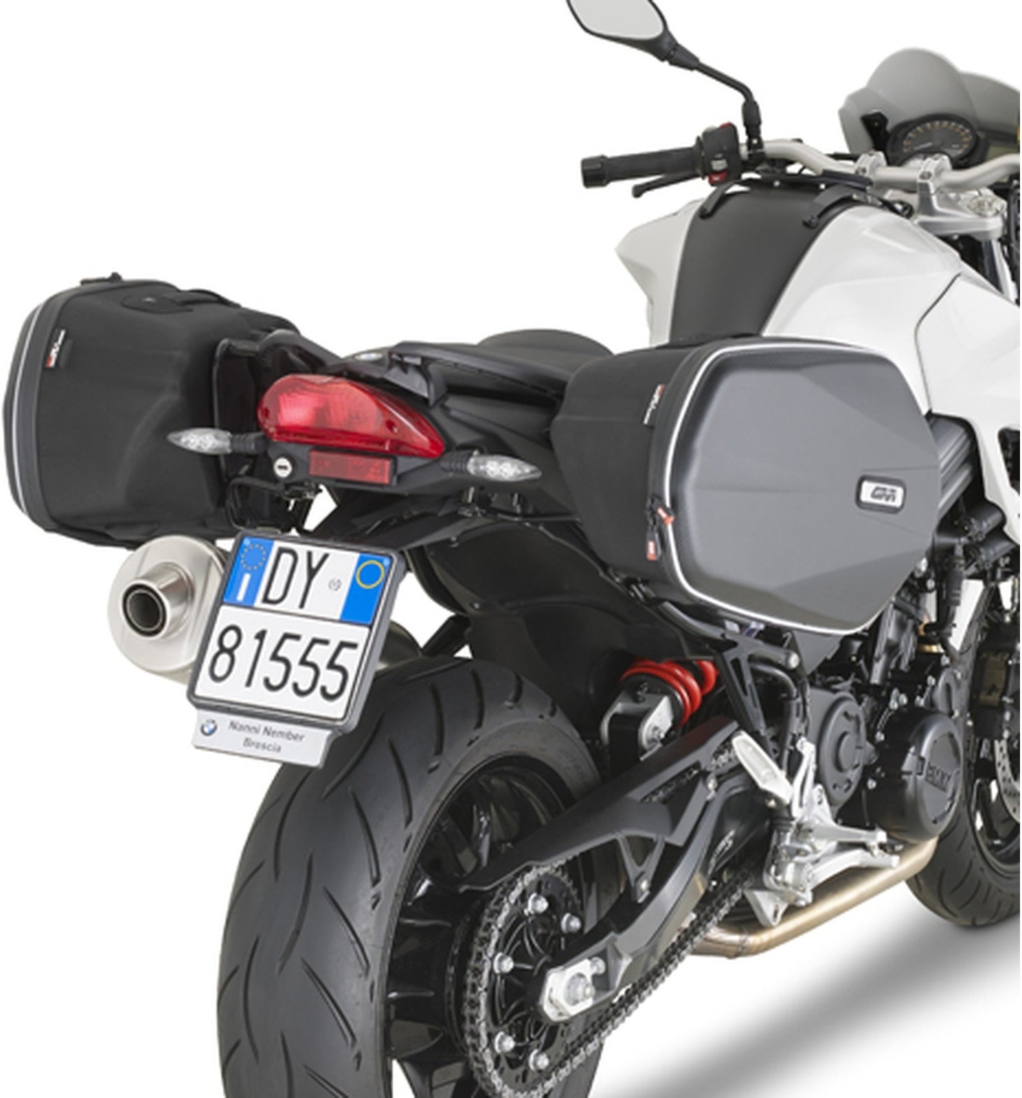 Black Side Bags - 60 Lt Nylon - Givi Compatible With Bmw F 800 R (2015-2019)