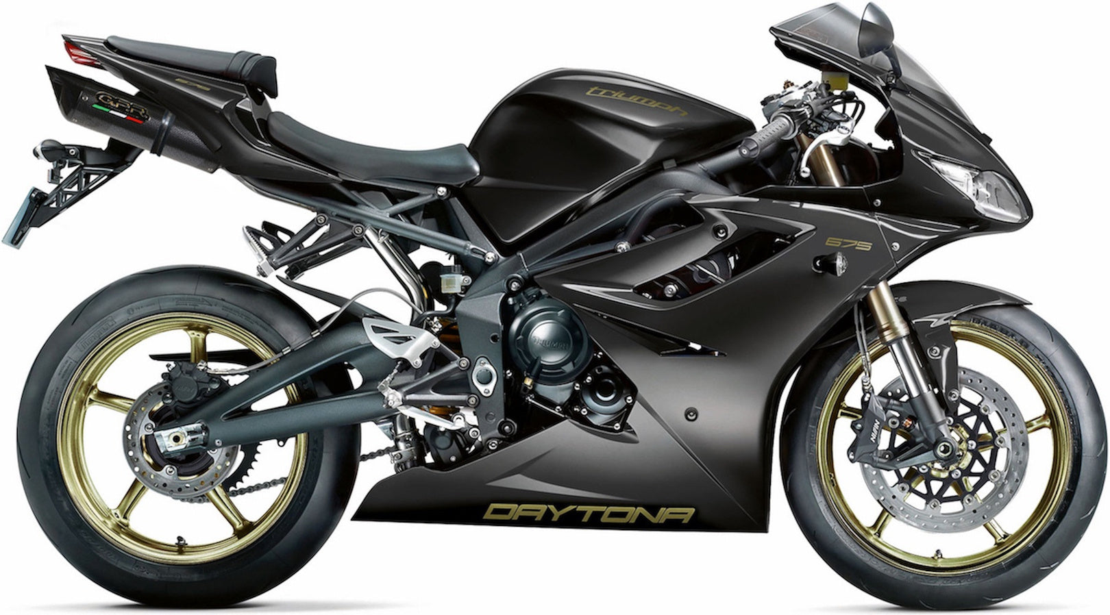 Exhaust Tip With Noise Certification Tiburon Titanium - Gpr Compatible With Triumph Daytona 675 (2009-2012)