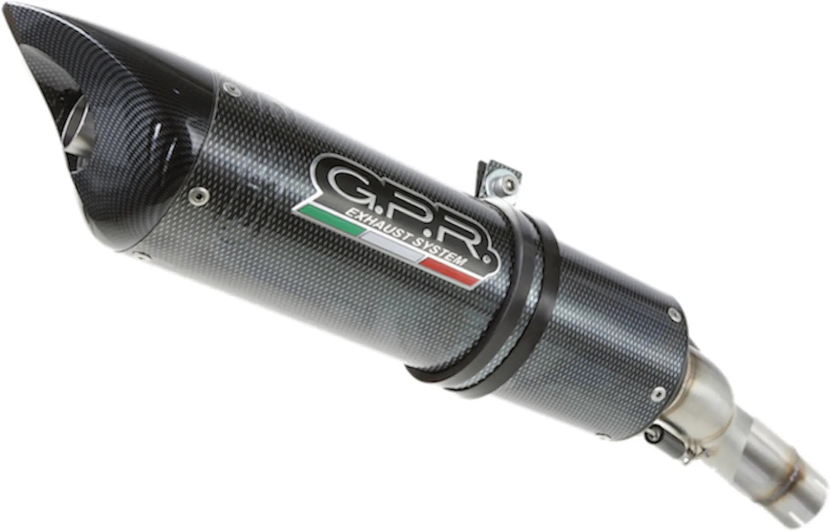 Exhaust Tip With Noise Certification Tiburon Carbon Look - Gpr Compatible With Kawasaki Zx-6R (2005-2006)