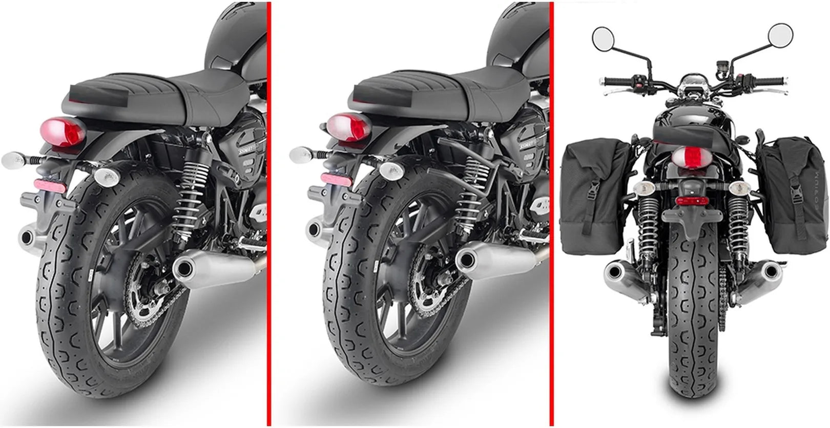 Corium Black Side Bags - 26 Lt Corium Nylon - Givi Compatible With Triumph Speed Twin 900 (2023-2024)