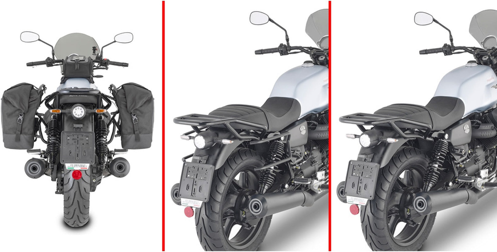 Black Side Bags - 60 Lt Nylon - Givi Compatible With Moto Guzzi V7 850 Stone (2021-2024)