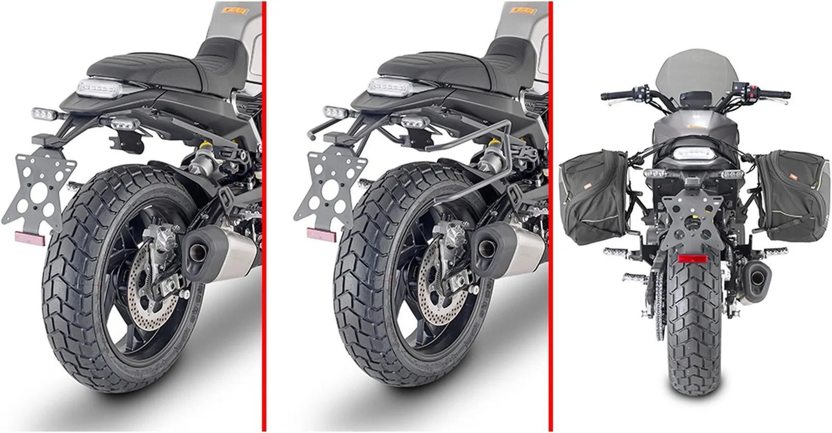 Black Side Bags - 60 Lt Nylon - Givi Compatible With Benelli Leoncino 800 (2022-2024)