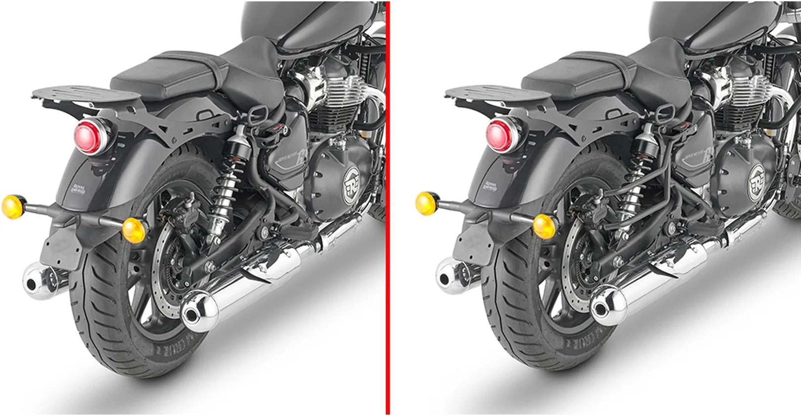 Corium Black Side Bags - 26 Lt Corium Nylon - Givi Compatible With Royal Enfield Super Meteor 650 (2023-2024)