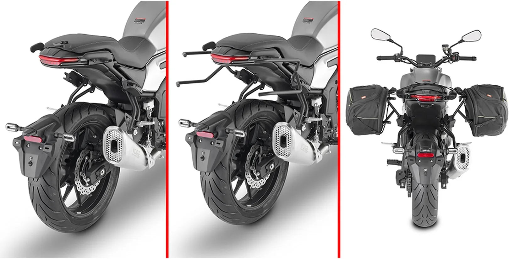 Black Side Bags - 60 Lt Nylon - Givi Compatible With Voge Trofeo 500 Ac (2022-2024)