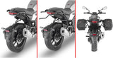 Black Side Bags - 60 Lt Nylon - Givi Compatible With Voge Trofeo 500 Ac (2022-2024)