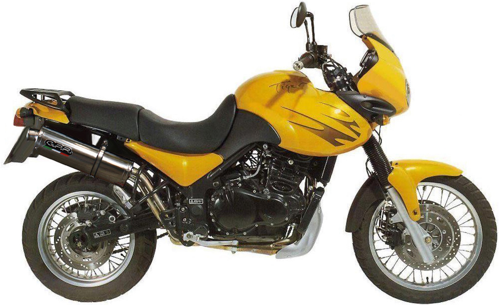 Exhaust Tip With Noise Certification Trioval Stainless Steel - Gpr Compatible With Triumph Tiger 900 (1999-2002)