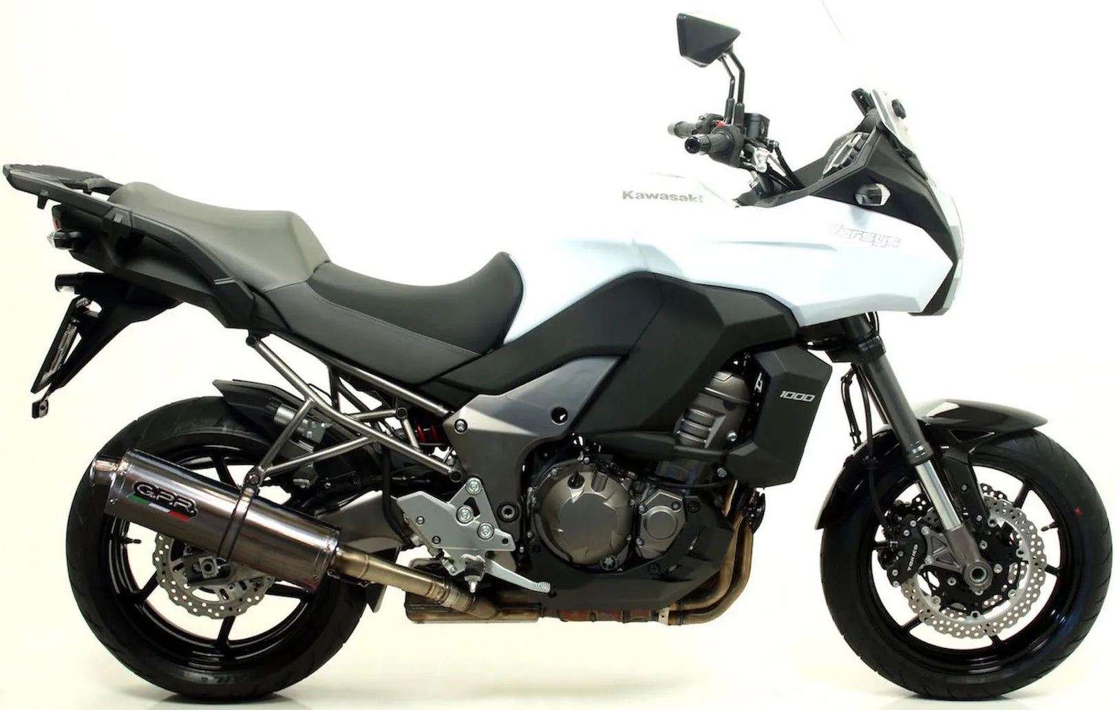 Exhaust Tip With Noise Certification Trioval Stainless Steel - Gpr Compatible With Kawasaki Versys 1000 Ie (2011-2013)