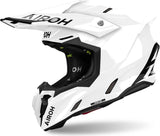 Off-Road Motorcycle Helmet Airoh Twist 3 - Tw314 Thermoplastic Hrt Gloss White Color Size Xxl