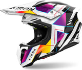 Off-Road Motorcycle Helmet Airoh Twist 3 - Tw3R38 Thermoplastic Hrt Gloss Rainbow Size S