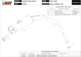 Exhaust Tip With Noise Certification Oval Titanium Carbon - Mivv Compatible With Honda Cbr 600 Rr (2003-2004)