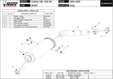 Exhaust Tip With Noise Certification Oval Stainless Steel - Mivv Compatible With Honda Cbr 1000 Rr (2004-2005)