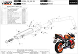 Exhaust Tip With Noise Certification Suono Stainless Steel Carbon - Mivv Compatible With Honda Cbr 600 Rr (2007-2012)